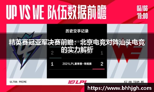 精英赛冠亚军决赛前瞻：北京电竞对阵汕头电竞的实力解析
